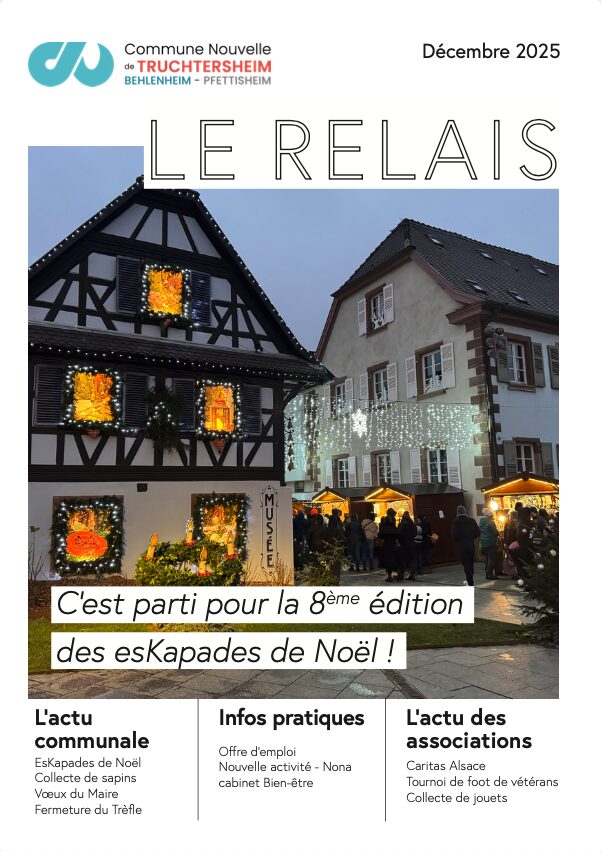 Marché de Noël illuminé devant maisons alsaciennes