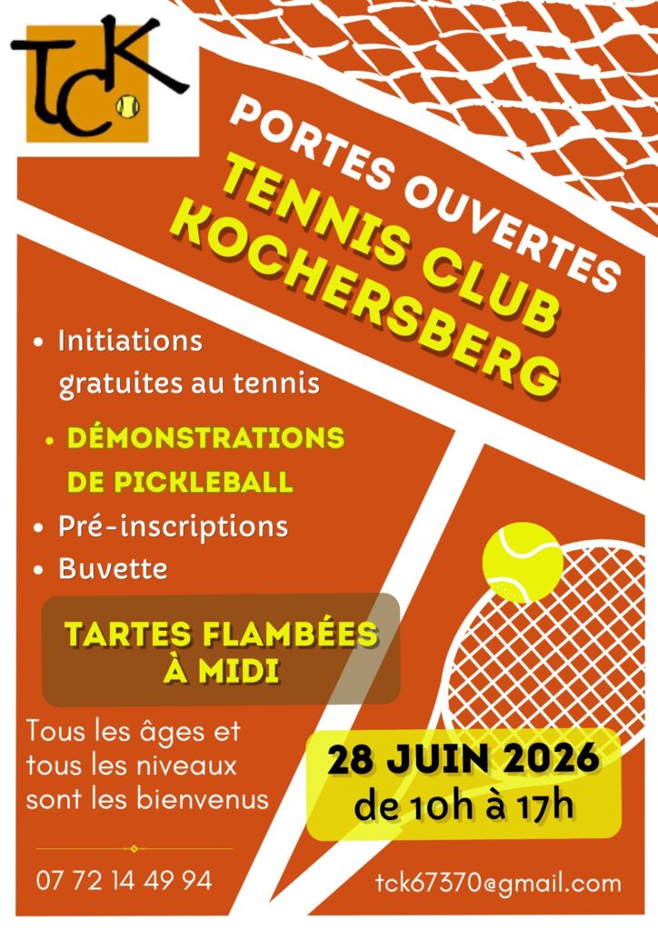 Affiche de la journée portes ouvertes dutennis club