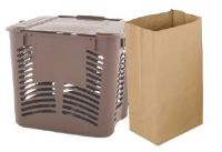 Seau à compost ventilé et sac en papier